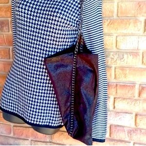 Faux leather hobo bag